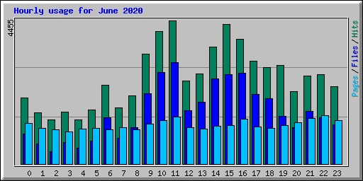 Hourly usage for June 2020