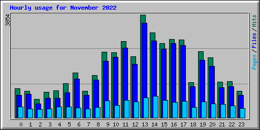 Hourly usage for November 2022