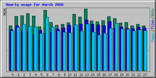 Hourly usage for March 2026